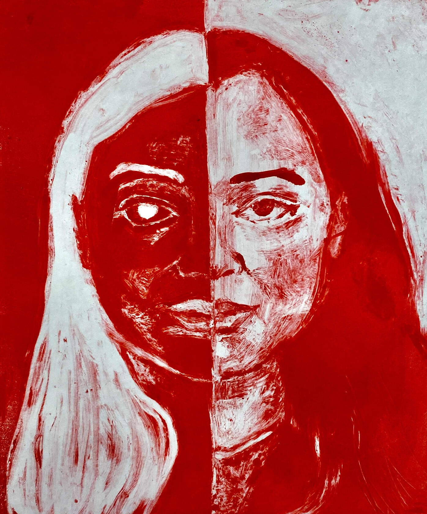 Monoprint of Lizelle Herrera 9” x 8”