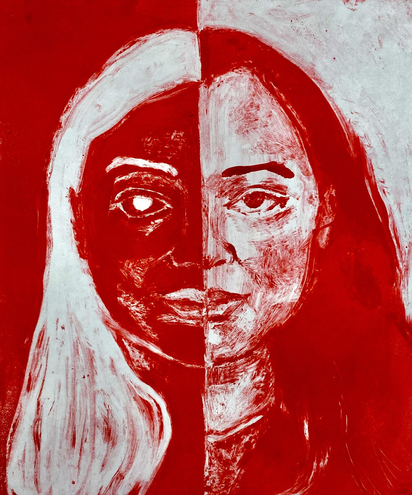 Monoprint of Lizelle Herrera 9” x 8”